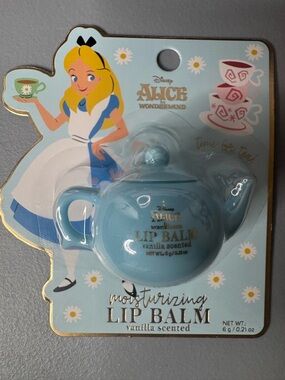 Disney Alice in Wonderland pastel Teapot shaped Lip Balm Vanilla Scented moistur